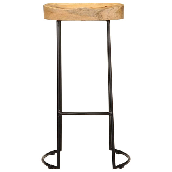 vidaXL Tabourets de bar 2 pcs Bois de manguier massif