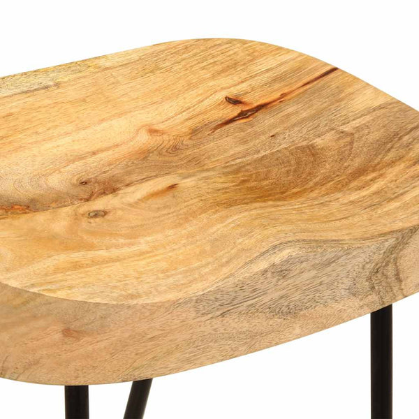 vidaXL Tabourets de bar 2 pcs Bois de manguier massif