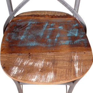 vidaXL Bar Stool Solid Reclaimed Wood