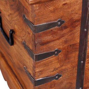 vidaXL Coffre en bois massif
