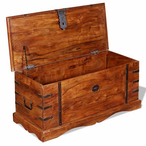 vidaXL Coffre en bois massif