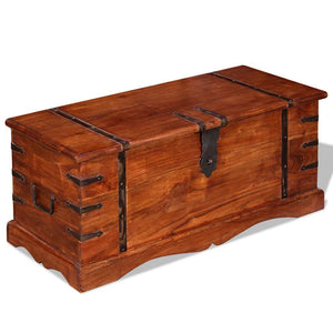 vidaXL Coffre en bois massif