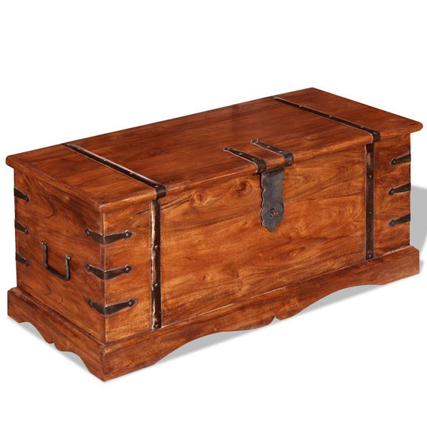 vidaXL Coffre en bois massif