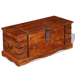 vidaXL Coffre en bois massif
