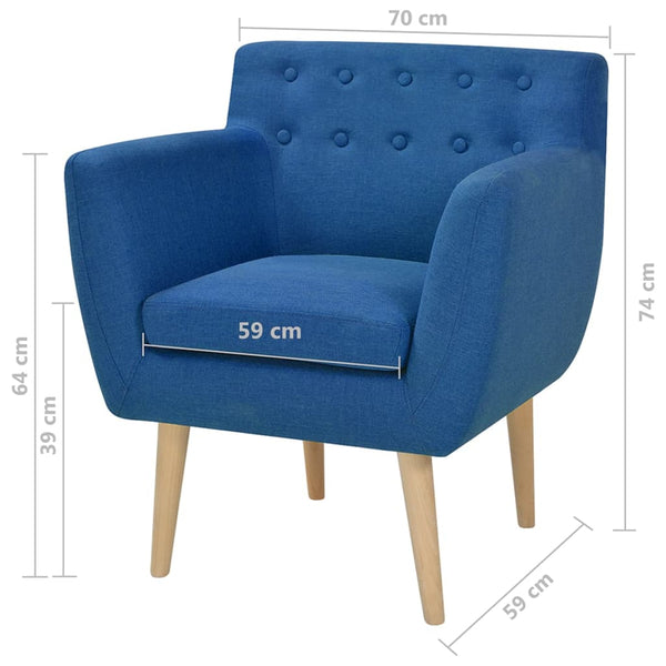 Sessel Blau Stoff