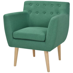vidaXL Fauteuil tissu vert