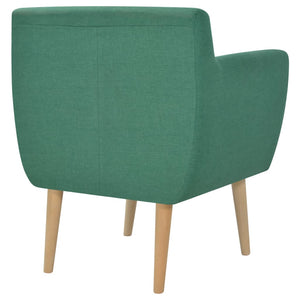vidaXL Fauteuil tissu vert