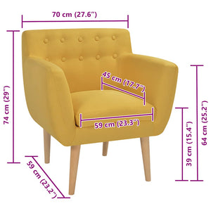 Sessel Gelb Stoff