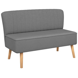 Sofa Stoff 117x55,5x77 cm Hellgrau