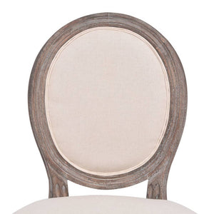 vidaXL Dining Chairs 2 pcs Cream Fabric