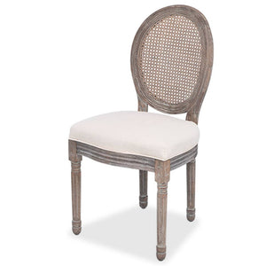 vidaXL Chaises de salle à manger 2 pcs Crème Tissu