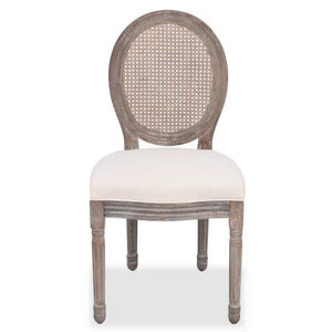 vidaXL Chaises de salle à manger 2 pcs Crème Tissu