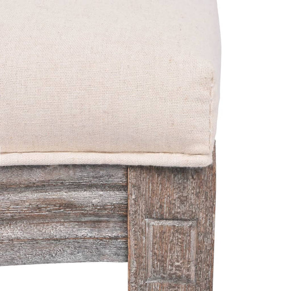 vidaXL Chaises de salle à manger 2 pcs Crème Tissu