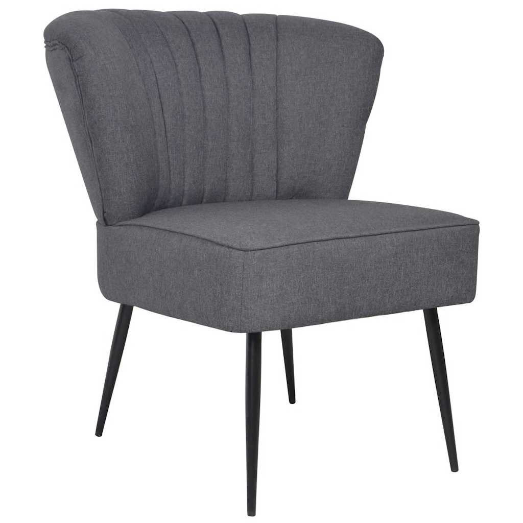 vidaXL Fauteuil cocktail gris foncé tissu