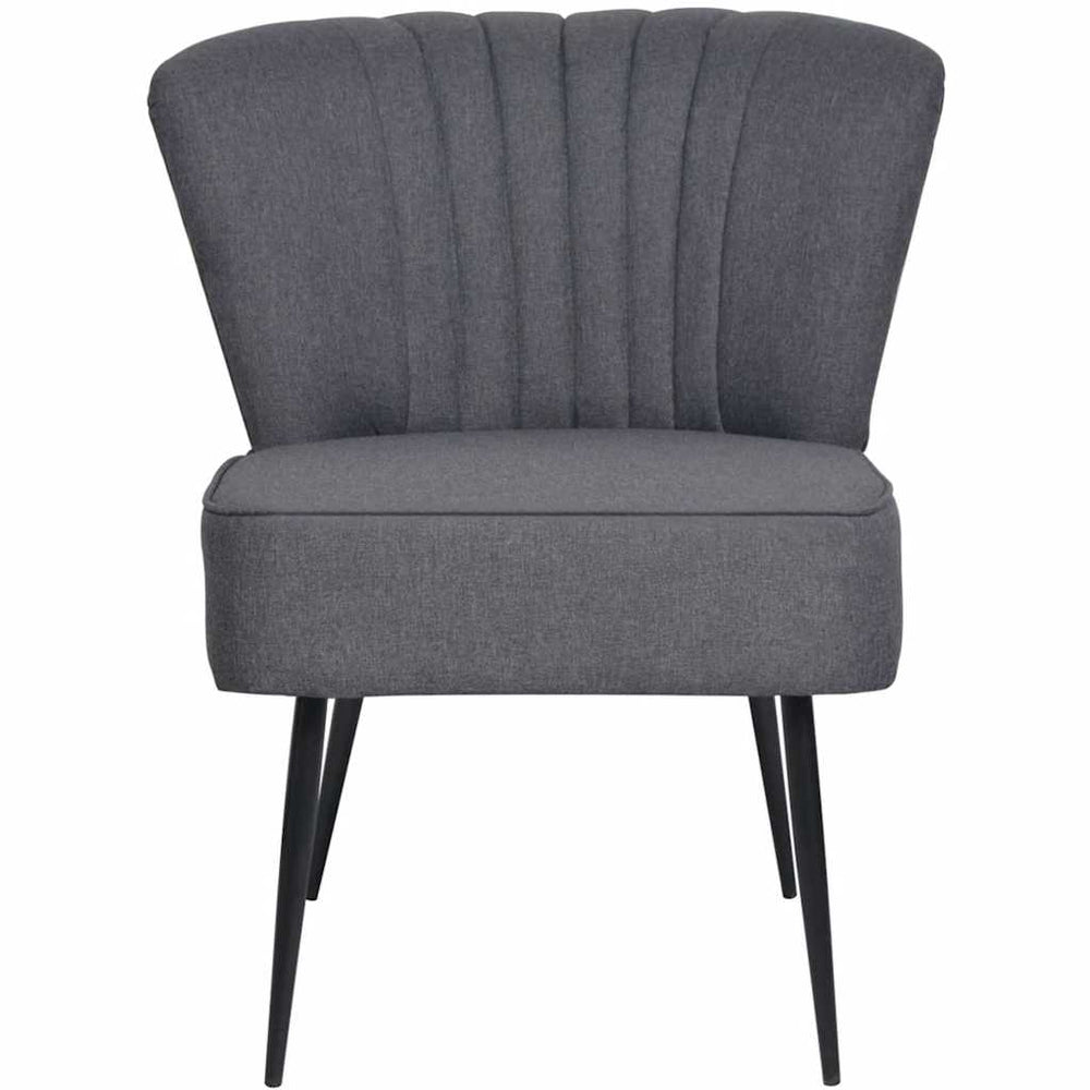 vidaXL Cocktail Armchair Dark Grey Fabric