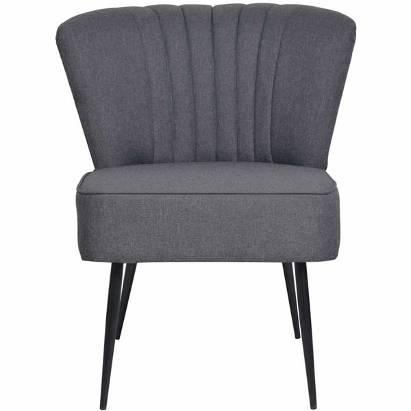 vidaXL Fauteuil cocktail gris foncé tissu