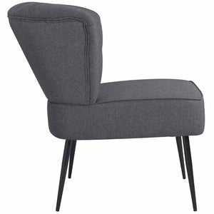 vidaXL Fauteuil cocktail gris foncé tissu