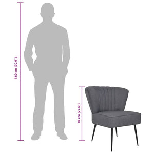 vidaXL Fauteuil cocktail gris foncé tissu