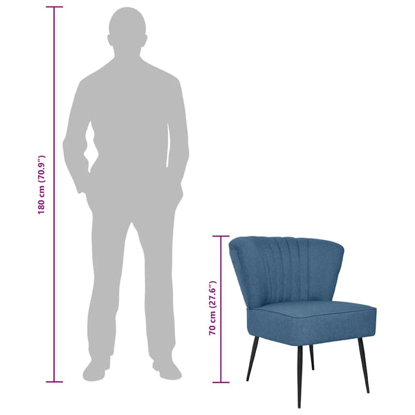 Cocktailsessel Blau Stoff