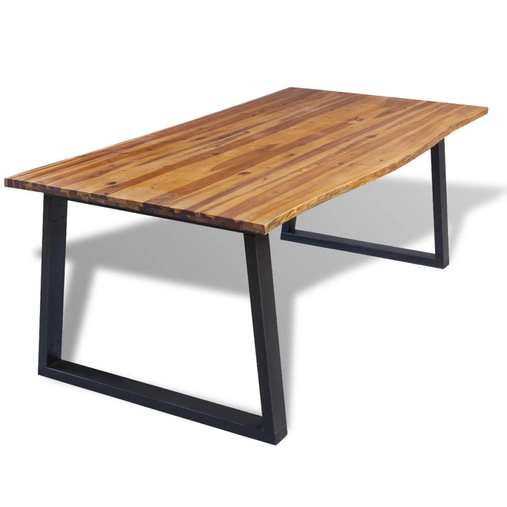vidaXL Table de salle à manger en bois d'acacia massif 200x90 cm
