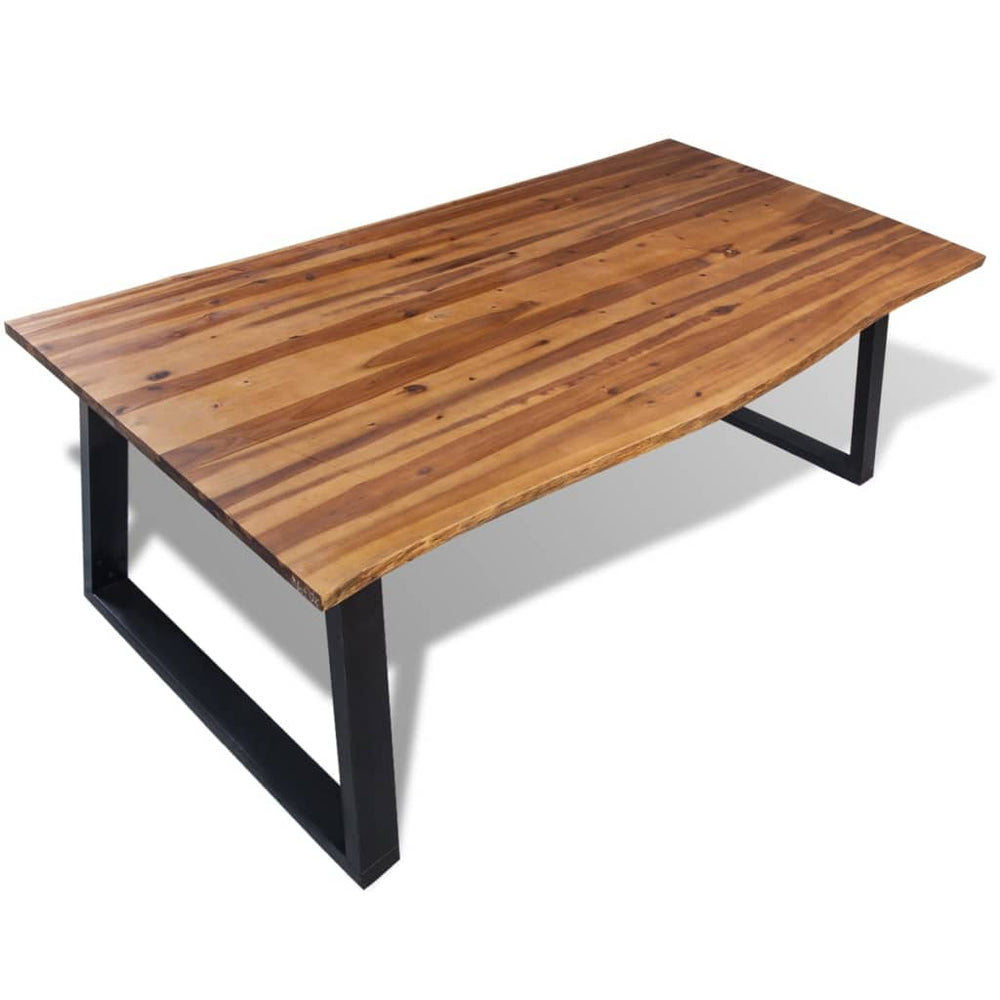 vidaXL Table de salle à manger en bois d'acacia massif 200x90 cm