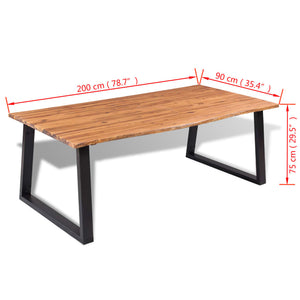Esstisch Massivholz Akazie 200x90 cm