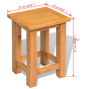 Beistelltisch 27x24x37 cm Massivholz Eiche