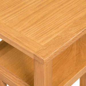 Beistelltisch mit Zeitungsablage 27x35x55 cm Massivholz Eiche