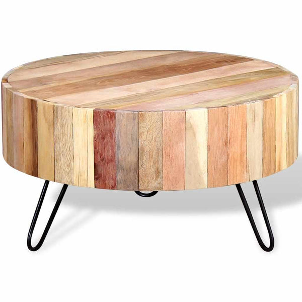 vidaXL Table basse en bois de récupération massif