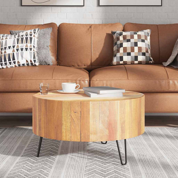 vidaXL Table basse en bois de récupération massif