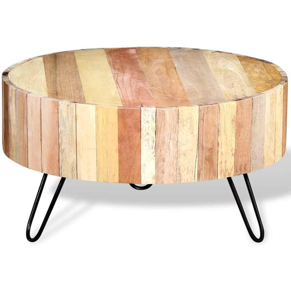 vidaXL Table basse en bois de récupération massif
