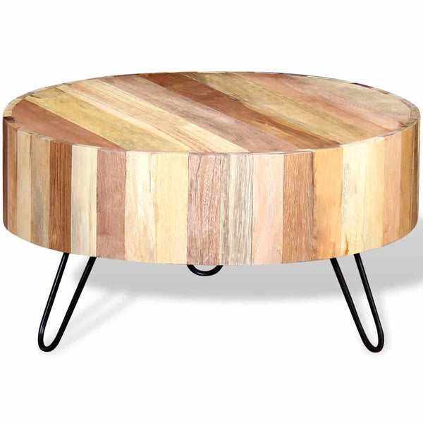 vidaXL Table basse en bois de récupération massif