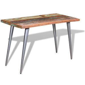 vidaXL Table de salle à manger en bois de récupération massif 120x60x76 cm