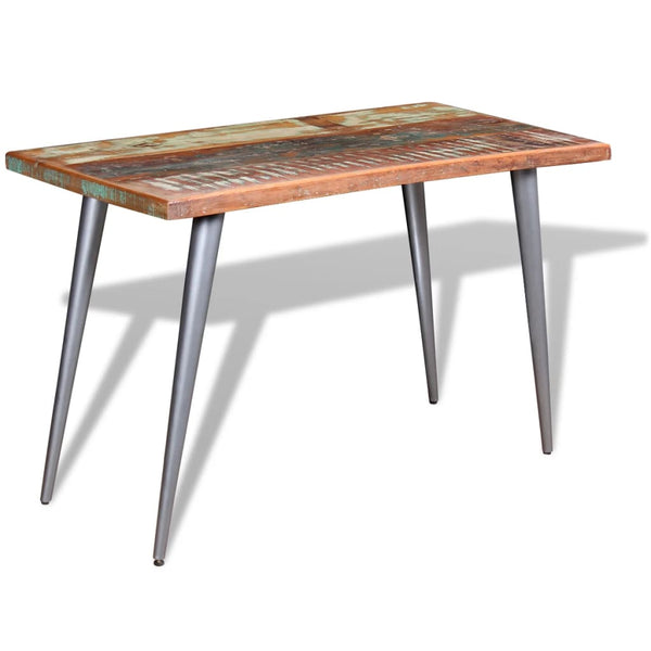 vidaXL Table de salle à manger en bois de récupération massif 120x60x76 cm