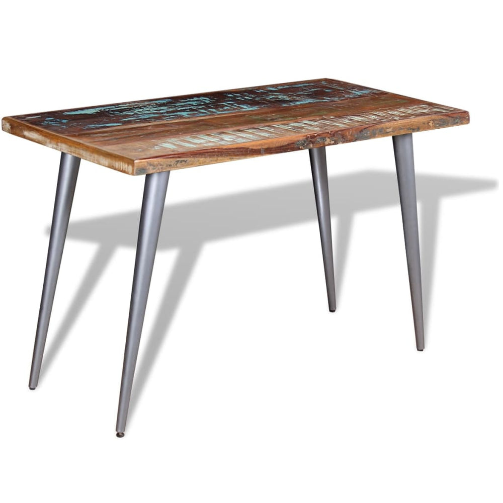 vidaXL Table de salle à manger en bois de récupération massif 120x60x76 cm