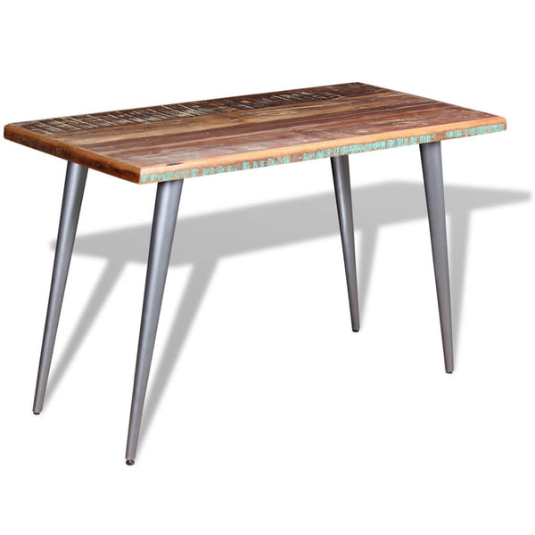 vidaXL Table de salle à manger en bois de récupération massif 120x60x76 cm