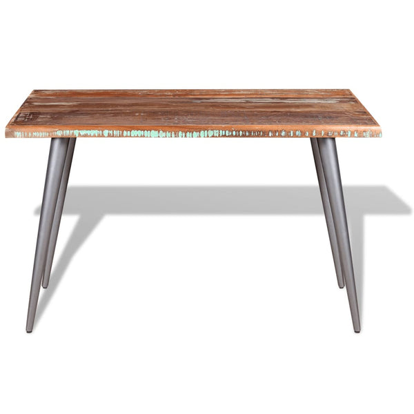 vidaXL Table de salle à manger en bois de récupération massif 120x60x76 cm