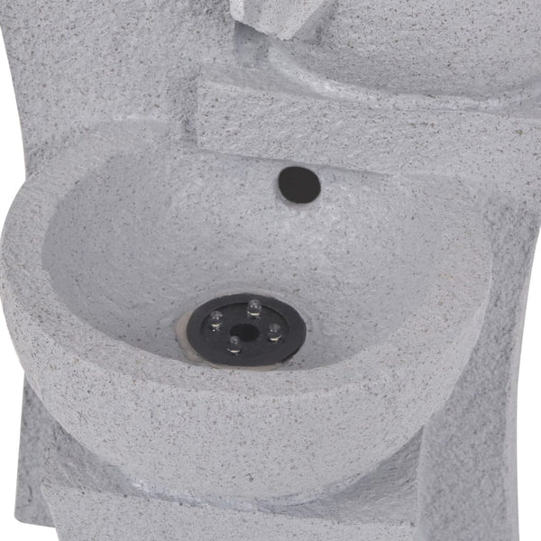 Zimmerbrunnen mit LED-Beleuchtung Polyresin
