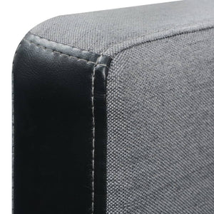 Schlafsofa in L-Form Stoff Schwarz und Grau