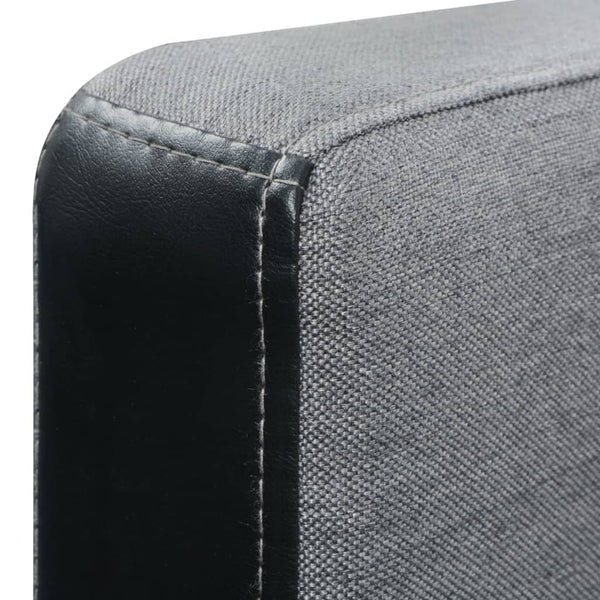 Schlafsofa in L-Form Stoff Schwarz und Grau