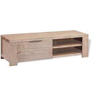 TV-Schrank Massivholz Akazie Gebürstet 140x38x40 cm