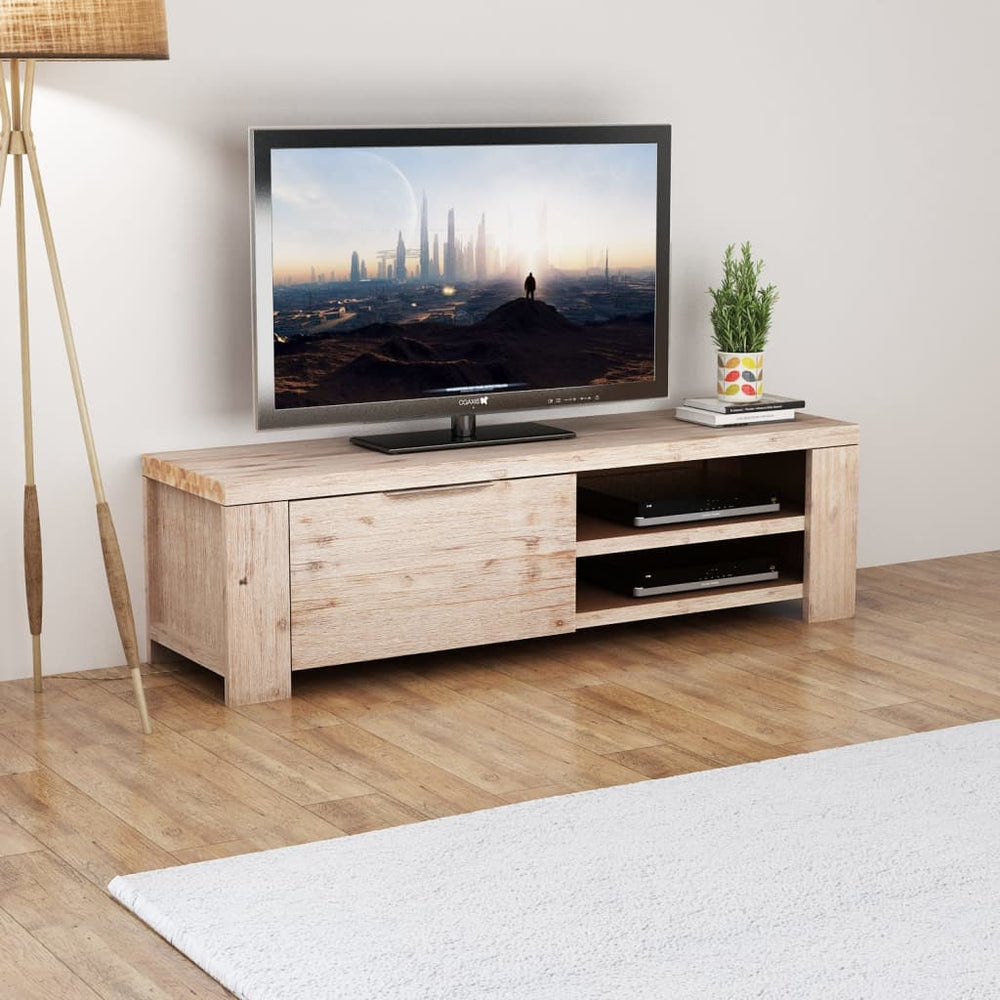 TV-Schrank Massivholz Akazie Gebürstet 140x38x40 cm