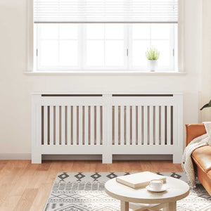 vidaXL Cache-radiateur Blanc Bois d'ingénierie 172 cm