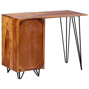 Schreibtisch mit 1 Schublade und 1 Schrank Massivholz Akazie