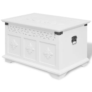 vidaXL Coffre de rangement 2 pcs Blanc