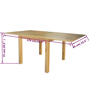 Ausziehtisch Eichenholz 170x85x75 cm