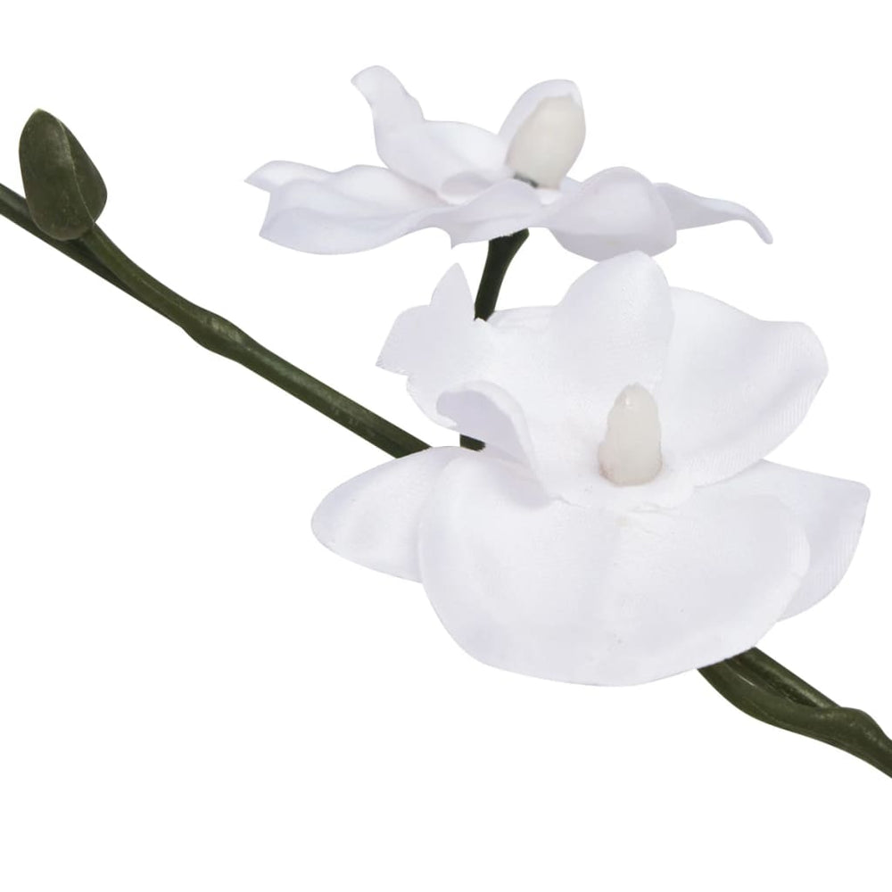 vidaXL Orchidée artificielle avec pot 30 cm Blanc