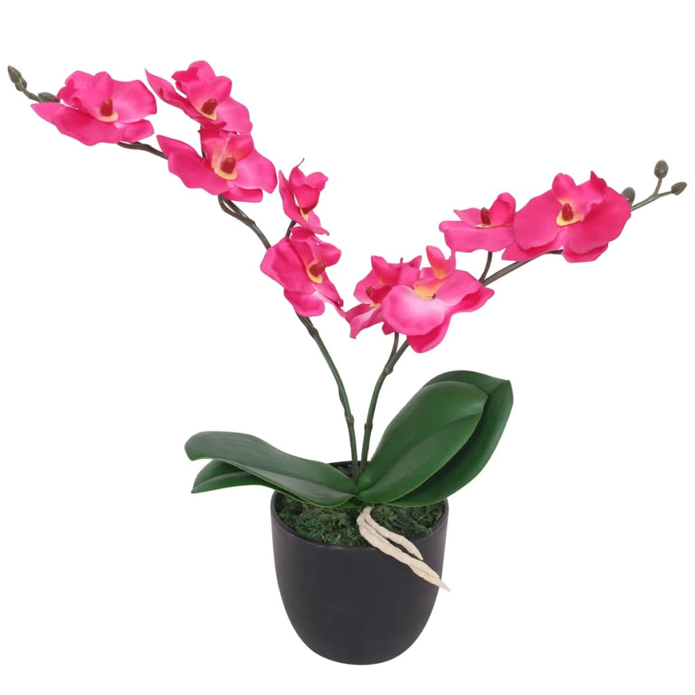 vidaXL Orchidée artificielle avec pot 30 cm Rouge