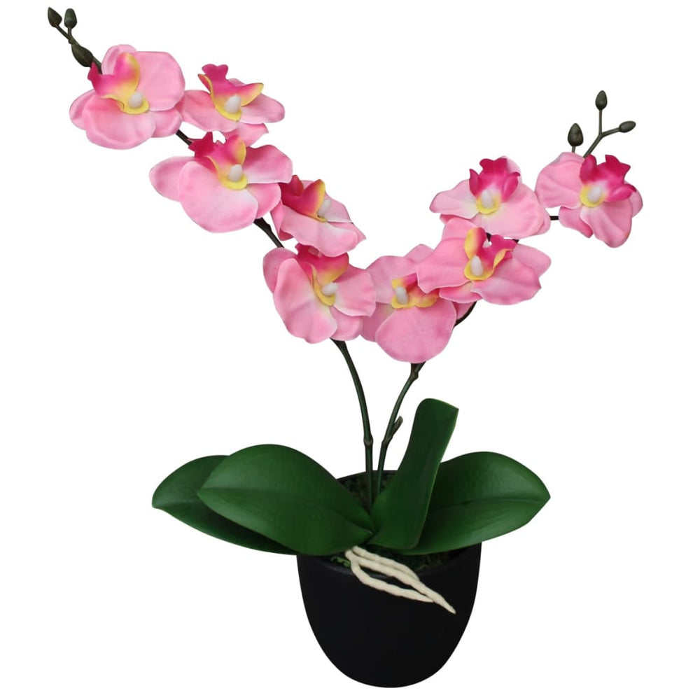 vidaXL Orchidée artificielle avec pot 30 cm rose