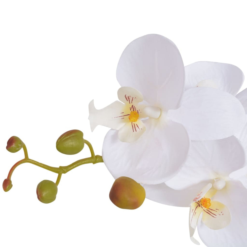 vidaXL Orchidée artificielle avec pot 65 cm Blanc
